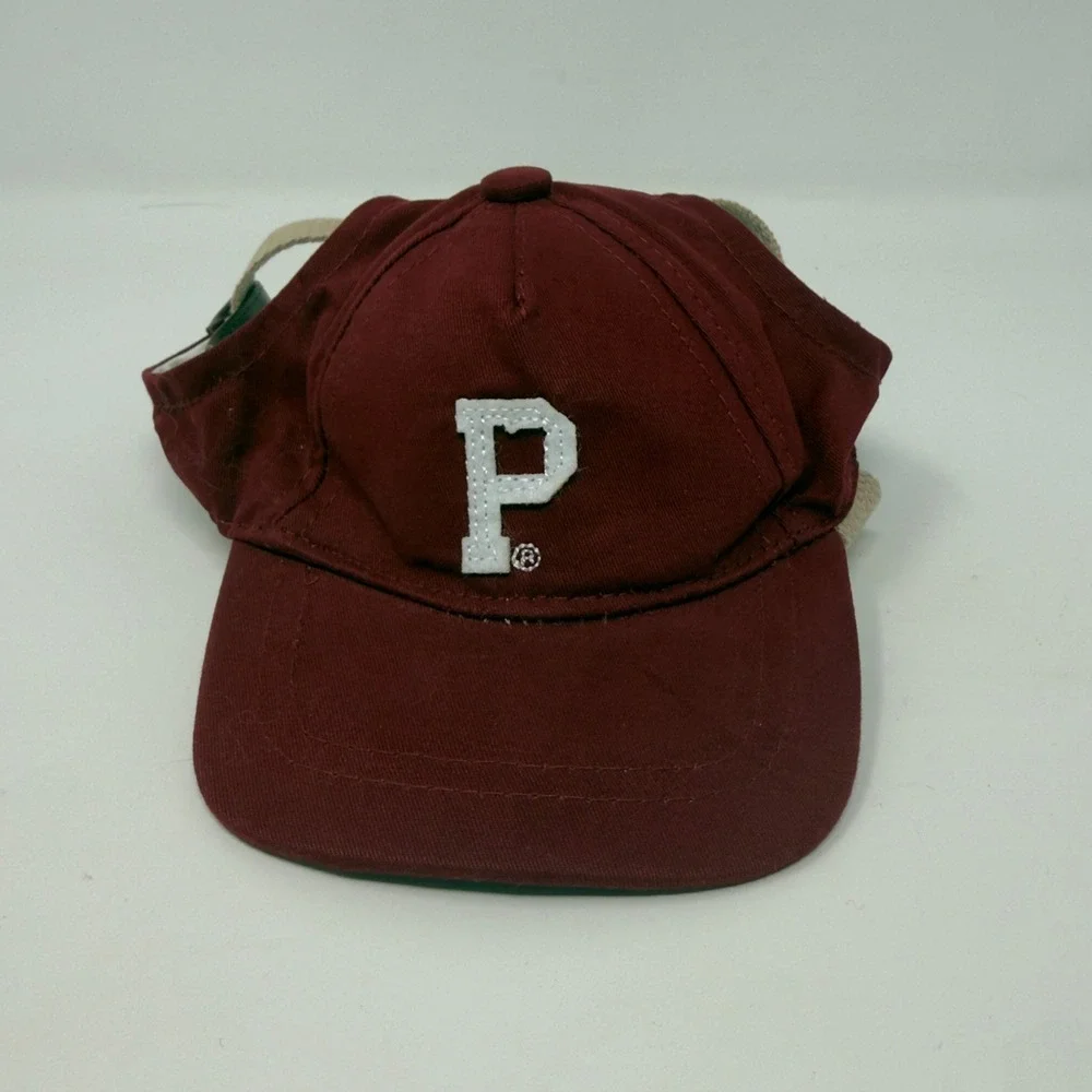 Portland Gear‎ Maroon Pet Baseball Cap w/ Ear Holes Adjustable Strap Size Small
